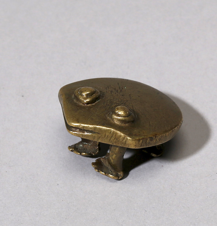 An extremely rare and amusing Ashanti Goldweight in the shape of a Frog